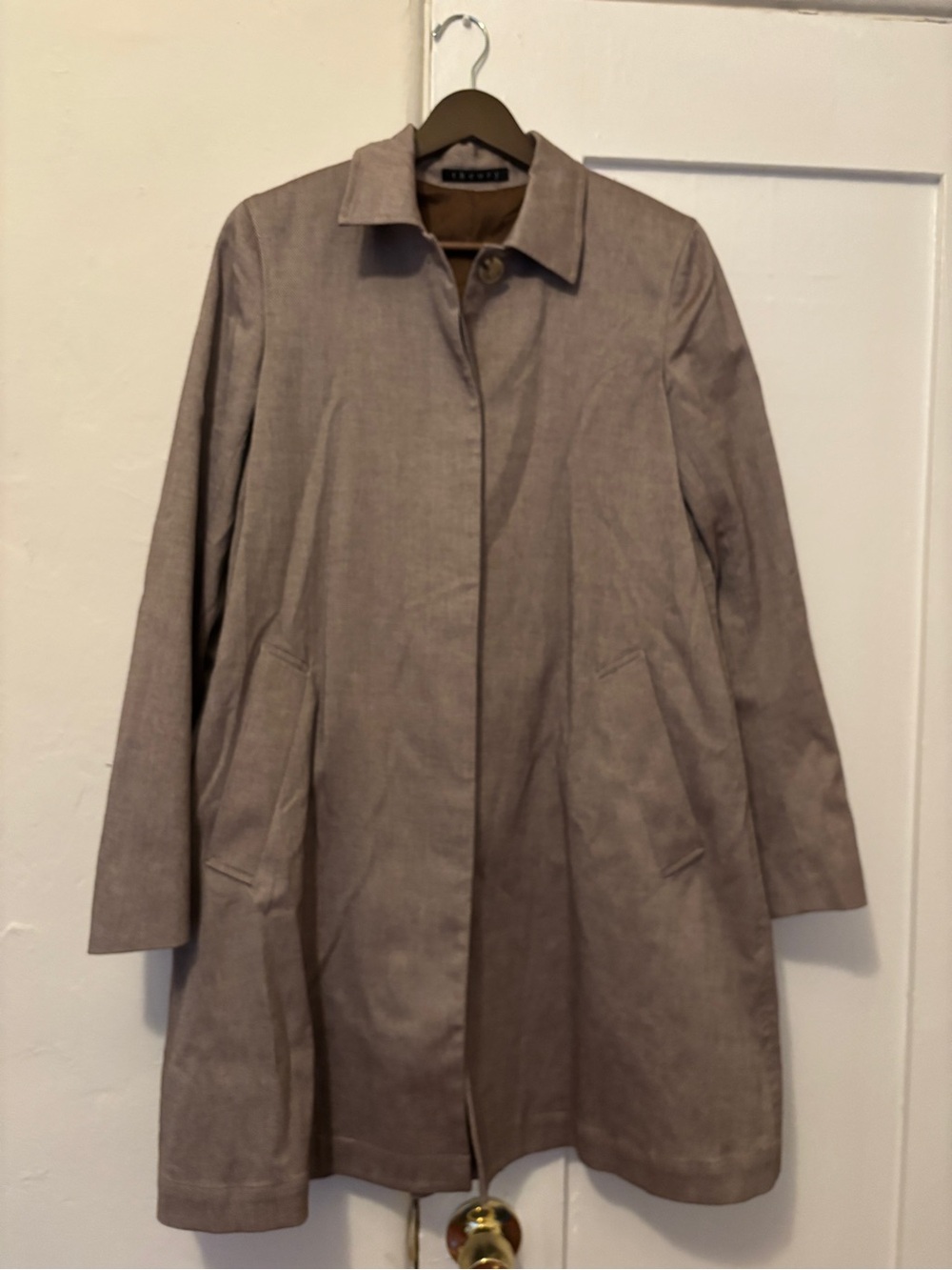 Theory Women's Taupe Trench Coat
